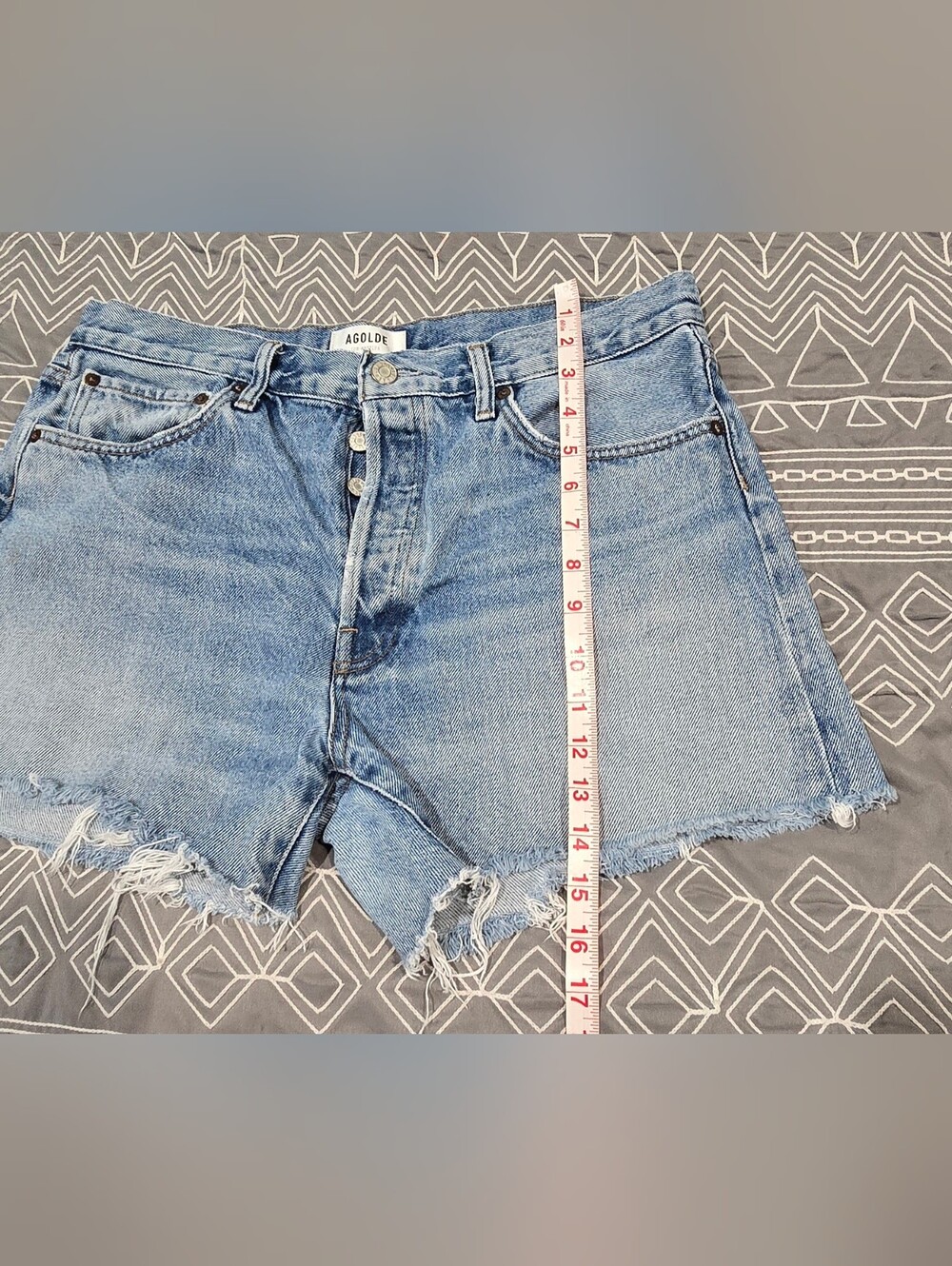 AGOLDE Parker Long High Waisted Shorts Size 30 - Picture 5 of 7